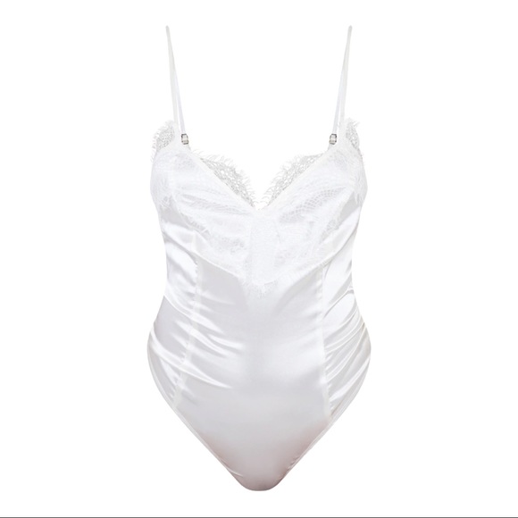 Two Pretty Little Things Lace Trim Thong Bodysuits - Picture 6 of 8